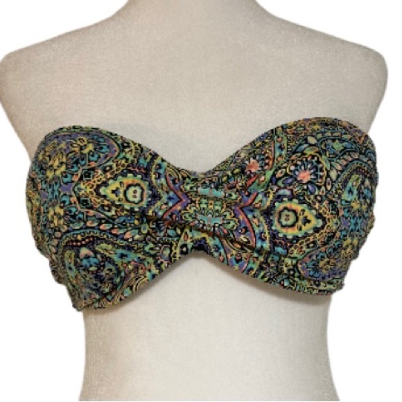 Victoria's Secret Other - GUC Victoria’s Secret Strapless Bandeau Swimsuit Top Size 34D